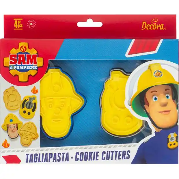 Rychlé Dodání Sada vykrajovátek hasič Sam 2ks Sam a vysílačka 8x5cm