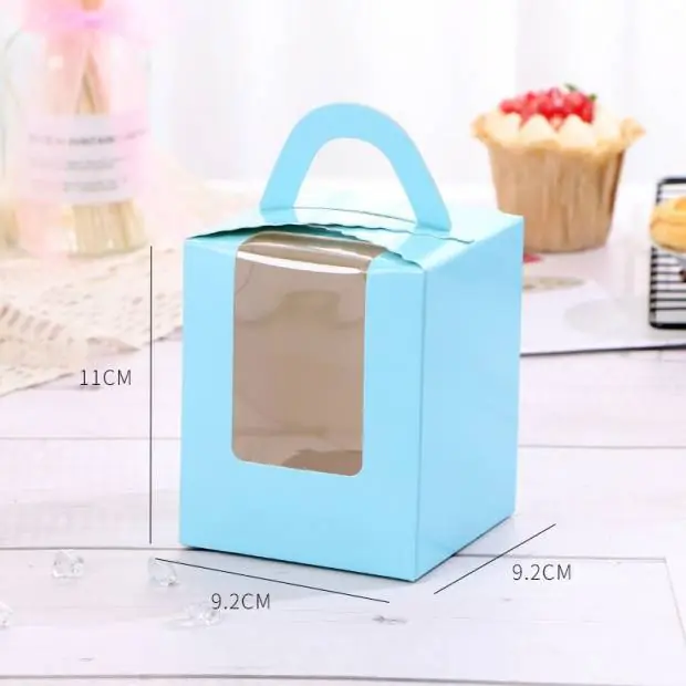 Autentický Krabička na cupcaky 100ks modré