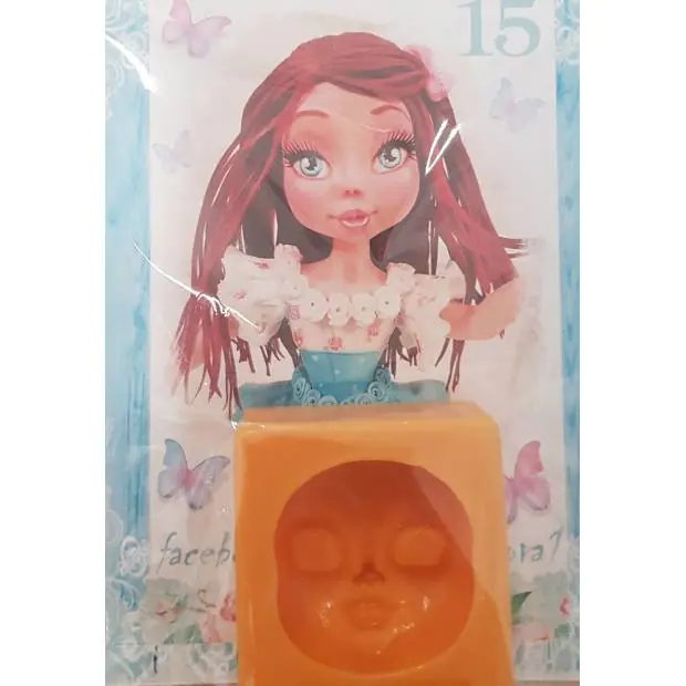 Levný Silikonová forma obličej 3x3,5cm - Galias Moulds