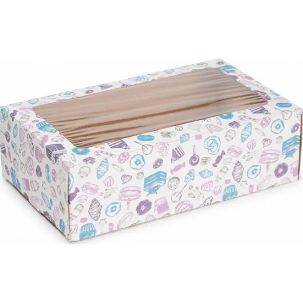 Přímo Od Výrobce Krabička ECO na 12 makronek vysouvací s průzorem 180x110mm 50ks