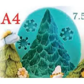 Zlevněný Silikonová forma stromeček a vločky 5x6,5cm - Galias Moulds