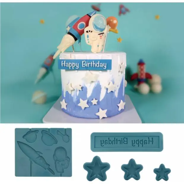 Autentický Silikonová forma vesmír 16,5x15 cm - Cakesicq