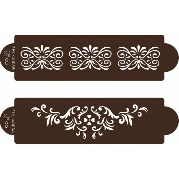 Výprodej Stencil šablona na dort - ornamenty 31x8cm
