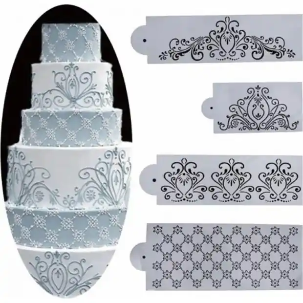 Odeslání Ihned Stencil šablona romantic ornament 4ks