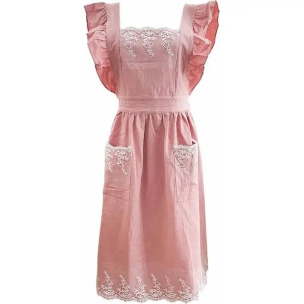 Zástěra retro růžová Jen Po Omezenou Doba