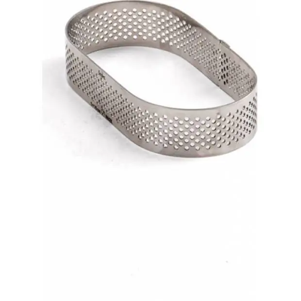 Oválná mikroperforovaná forma 10x6x2cm Sleva