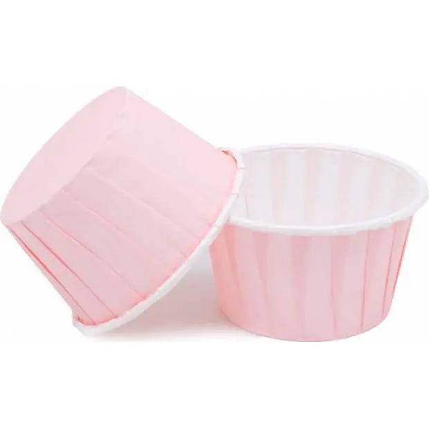 Košíčky na muffiny světle růžové s pevným okrajem 50x39mm 100ks Aktuální
