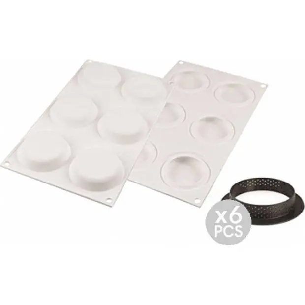 Set silikonová forma Chablon kulatý + formičky 6x 50ml Časově Omezené