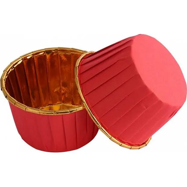 Odeslání Ihned Košíčky na muffiny červené s pevným okrajem 50x39mm 100ks