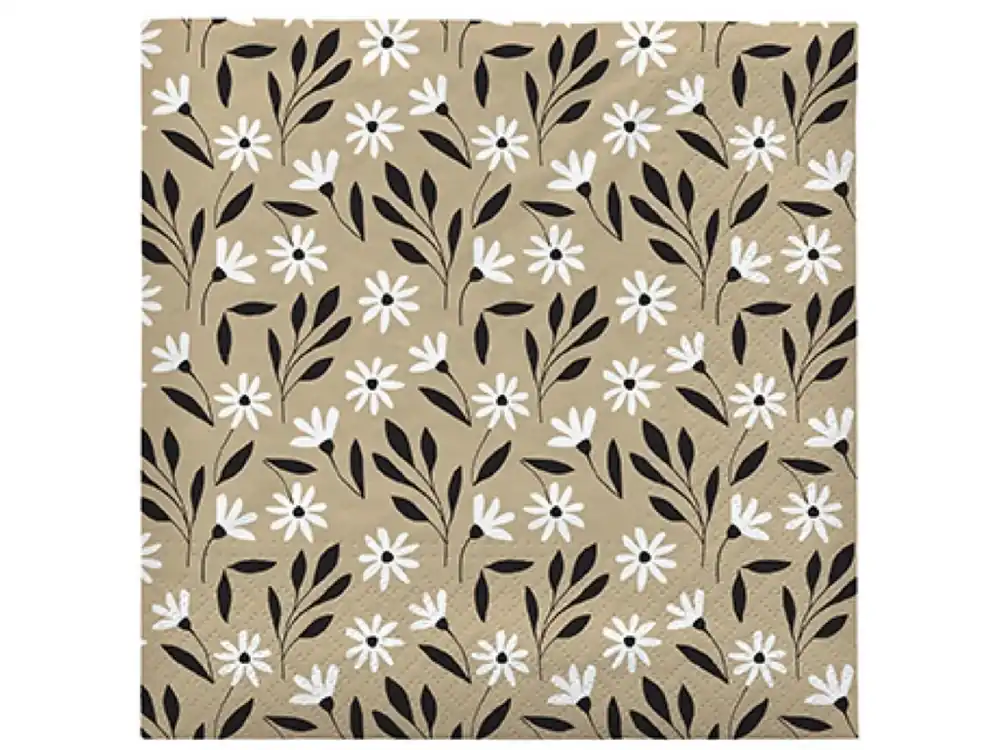 Vrácení Zdarma Papírové ubrousky Meadow - Beige/Black