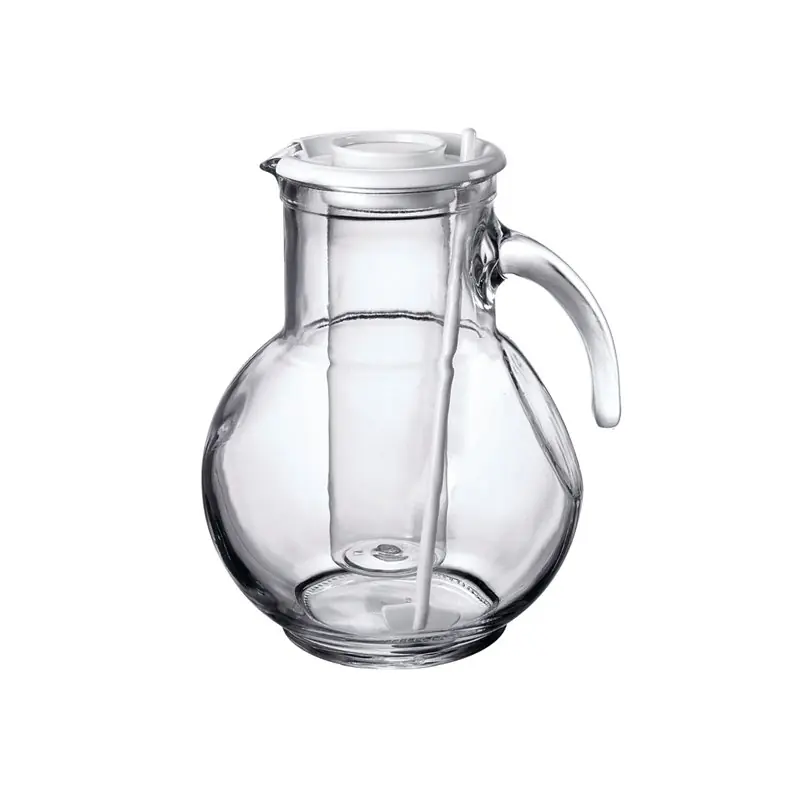 Sezónní Sleva Džbán s víčkem KUFRA 2,0 l průhledný skleněný