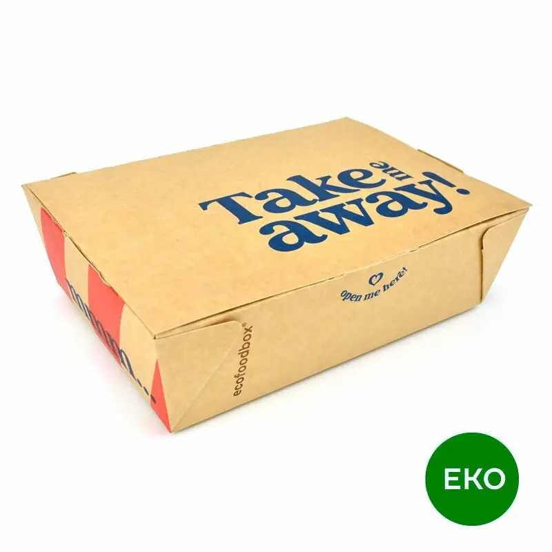 Přímo Od Výrobce EKO menu box klasik kraft 200 x 140 x 65 mm, 25 ks