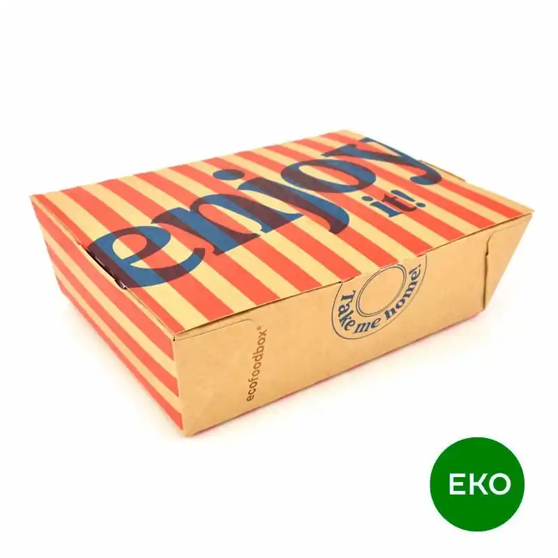 EKO menu box klasik hnědý 200 x 140 x 65 mm, 25 ks Cenový Hit
