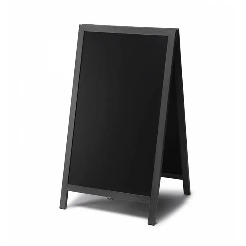 Dřevěné áčko černé s křídovou tabulí 68 x 120 cm Vysoce Kvalitní