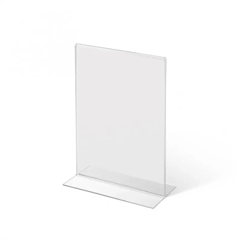 Aktuální Stojánek na letáky tvaru T A6 na výšku transparentní plexi