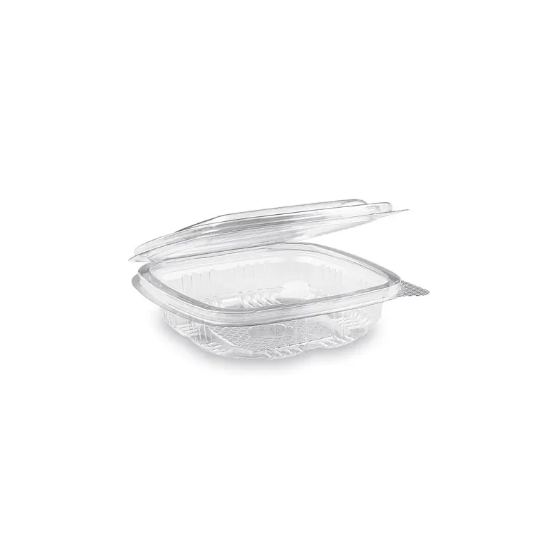 Miska hranatá průhledná s víčkem 125 ml, PET, 50 ks Autentický