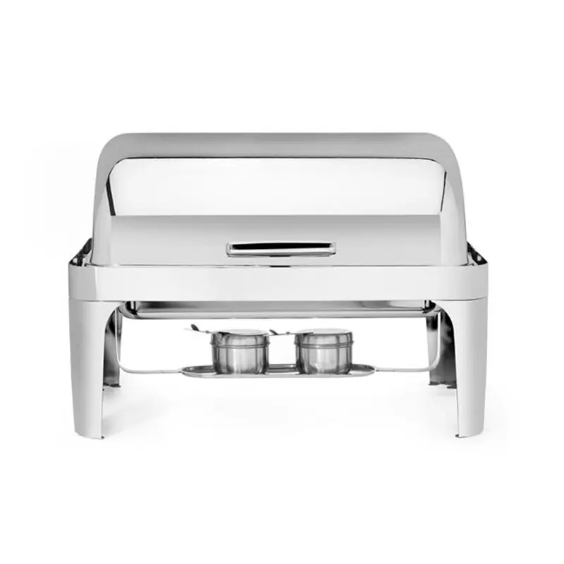 Bezpečná Platba Chafing roll-top GN 1/1, nerez ocel, na hořlavou pastu, 9 l