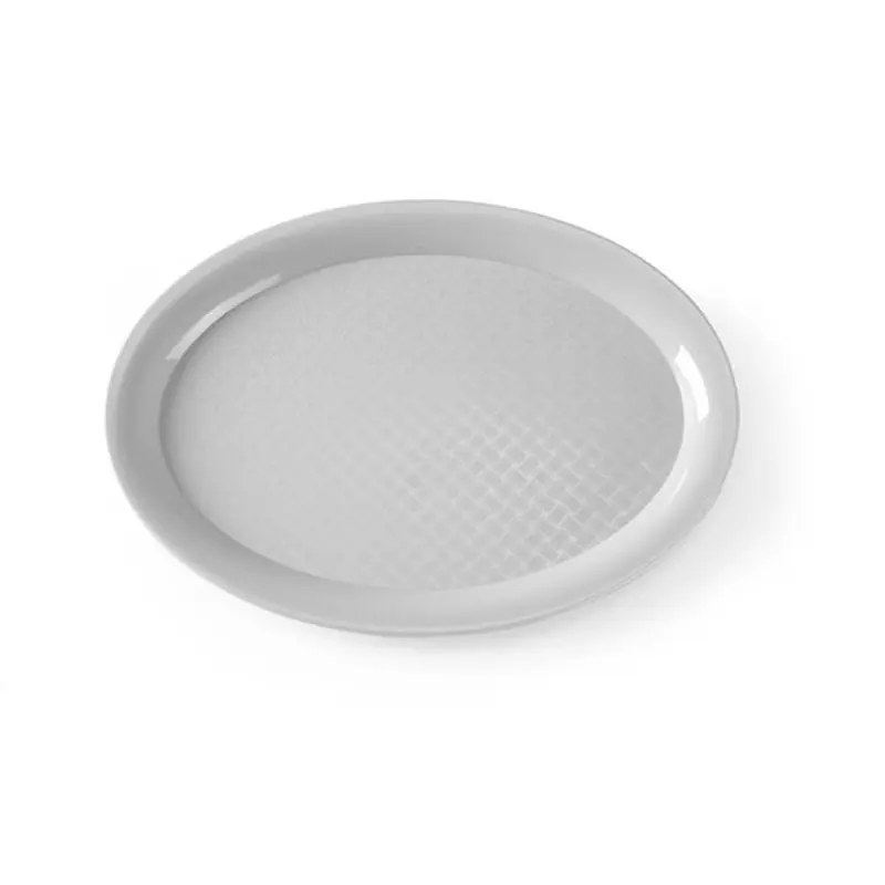 Tác oválný z polypropylenu šedý 26,5 x 19,5 x 2 cm Víkendová Akce