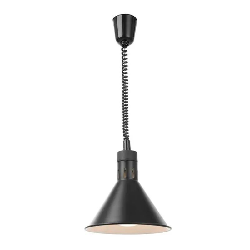 Ohřívací lampa visící černá 250 W, průměr 27,5 cm Výhodná Nabídka