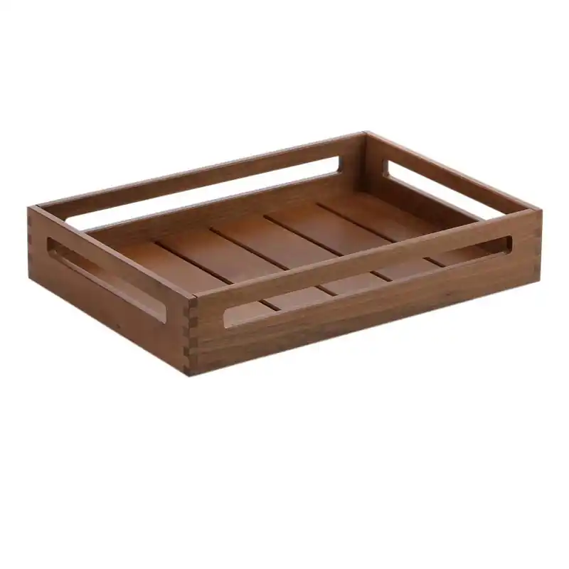 Nejprodávanější Box MERCATO stohovatelný ořechový 43 x 30 x 8 cm, 0,5 kg