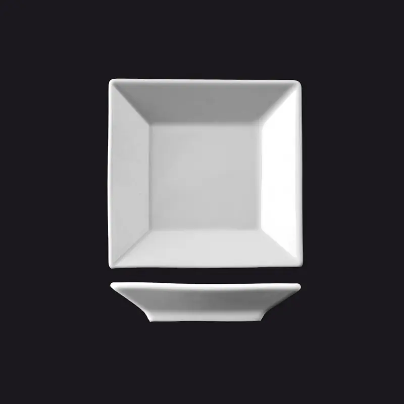 Čtyřhranný talíř Actual 9 cm bílý porcelán Finální Výprodej