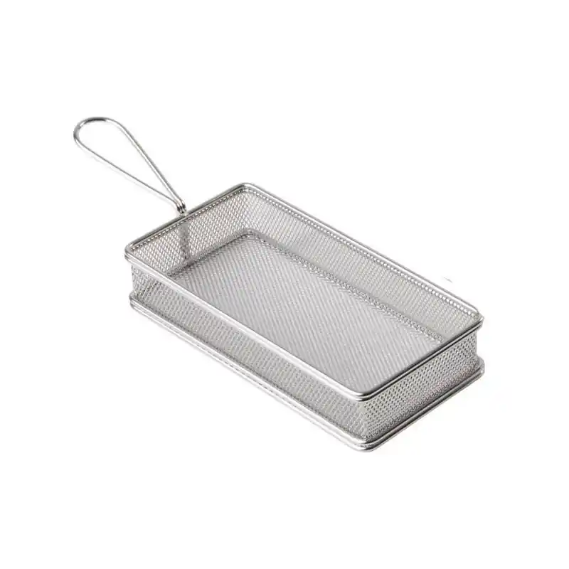 Akční Cena Servírovací košík nerezový 26 x 13 cm, stříbrný