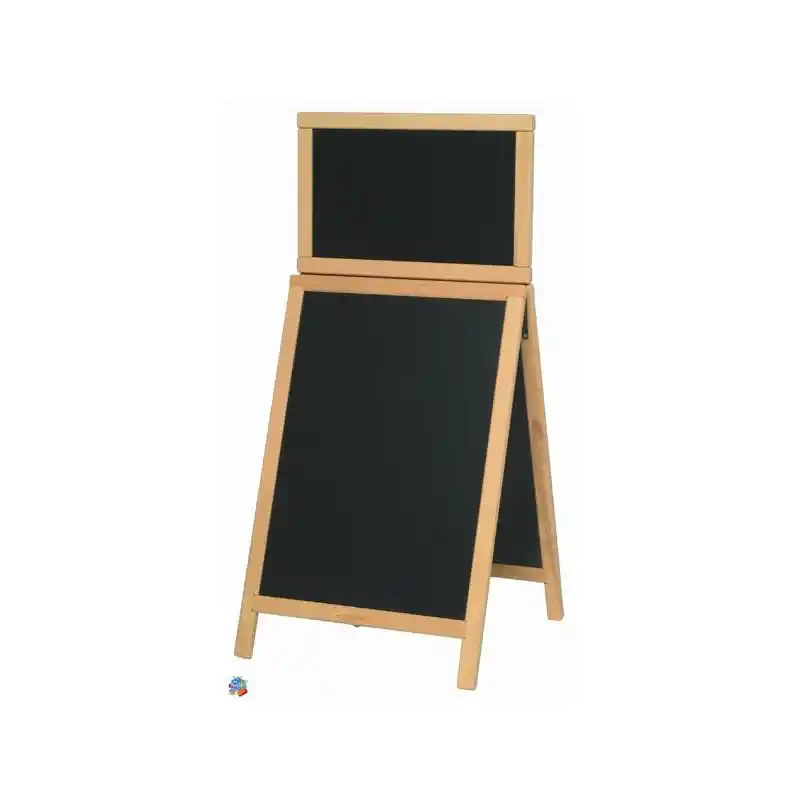 Tabule A s nástavcem hnědá 55 x 120 cm Securit Duplo Top - Plain Nízká Cena