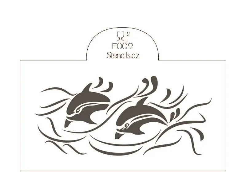 Stencil Delfíni velcí Originální