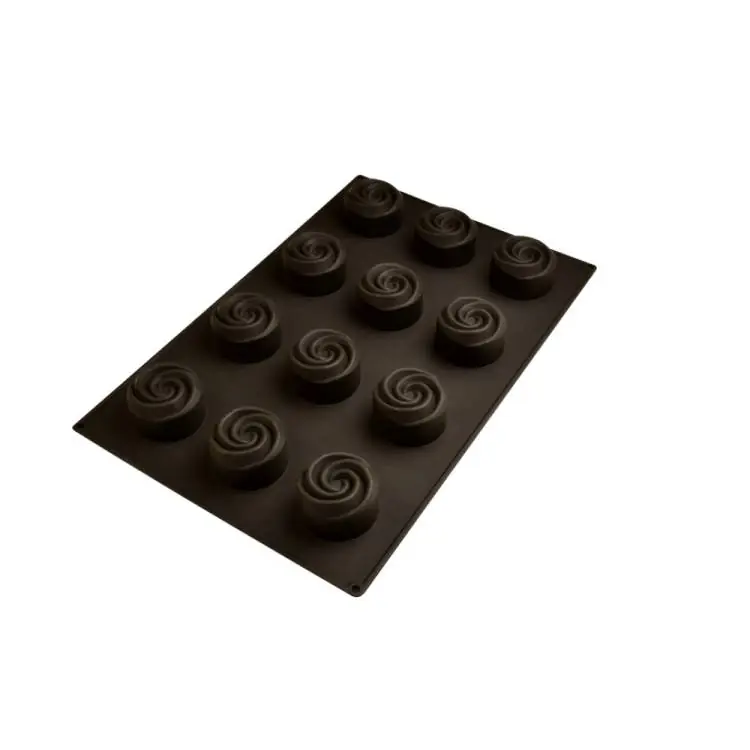 Akce Silikonová forma na pečení/na mražené dezerty Cesil Růže 8 cm (na 12 ks)