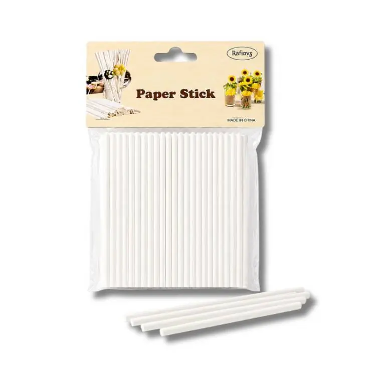 Papírové špejle na lízátka bílé 10 cm (50 ks) Must-Have