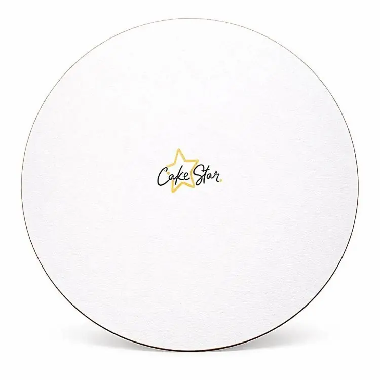 Originální Podložka pod dort pevná Cake Star dřevovláknitá bílá kruh 22 cm (1 ks)