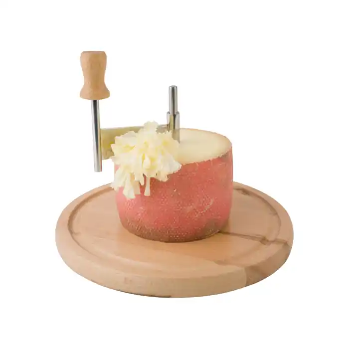 Akční Nabídka hoblík na sýr a čokoládu, bukové dřevo, nerez, pr. 22 cm, v. 10 cm