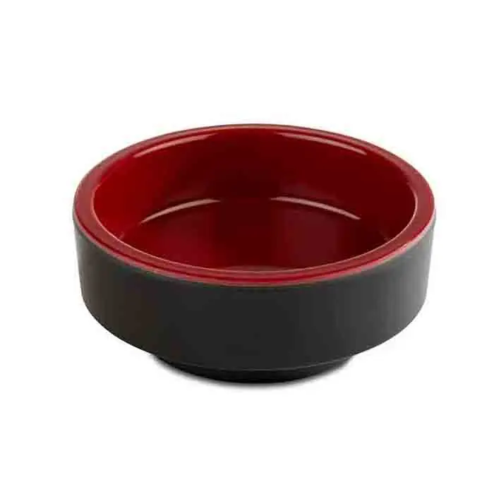 miska ASIA PLUS melamin, pr. 7,5 cm, v. 3 cm červenočerná Autentický