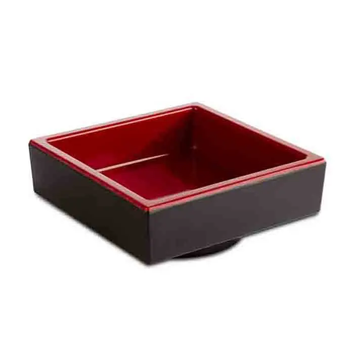 miska ASIA PLUS melamin, 7,5 x 7,5 cm, v. 3 cm červenočerná Vysoce Kvalitní