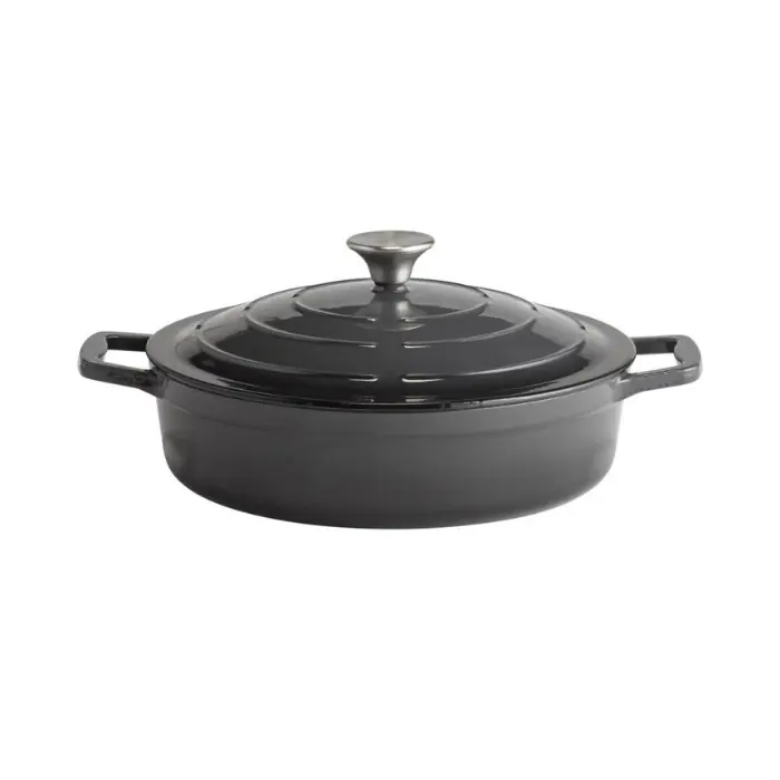 Litinový pekáč s poklicí 5 STARS, 28 x 28 cm, 3 l šedý Výhodná Nabídka