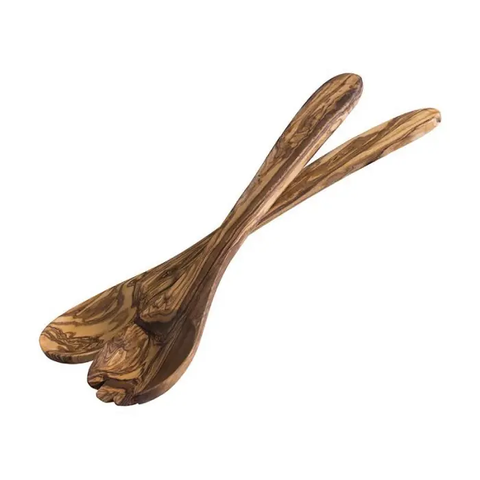 Akční Cena Servírovací příbor na salát, 22,5 cm, olivové dřevo, set 2 ks