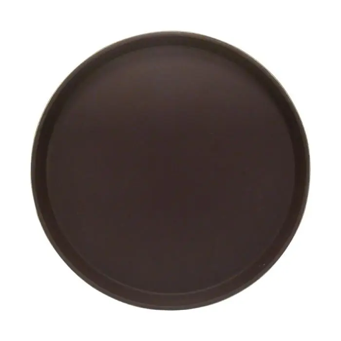 Sleva Protiskuzový pivní podnos, materiál PP, hnědý kulatý, pr. 35,6 cm