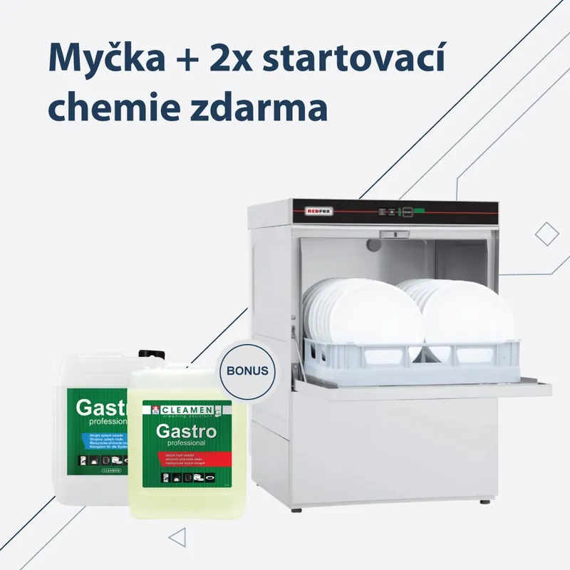 Nejlepší Cena Podstolová myčka QQI 52 TP, jednoplášťová 50x50, 400V, s odpadovým čerpadlem