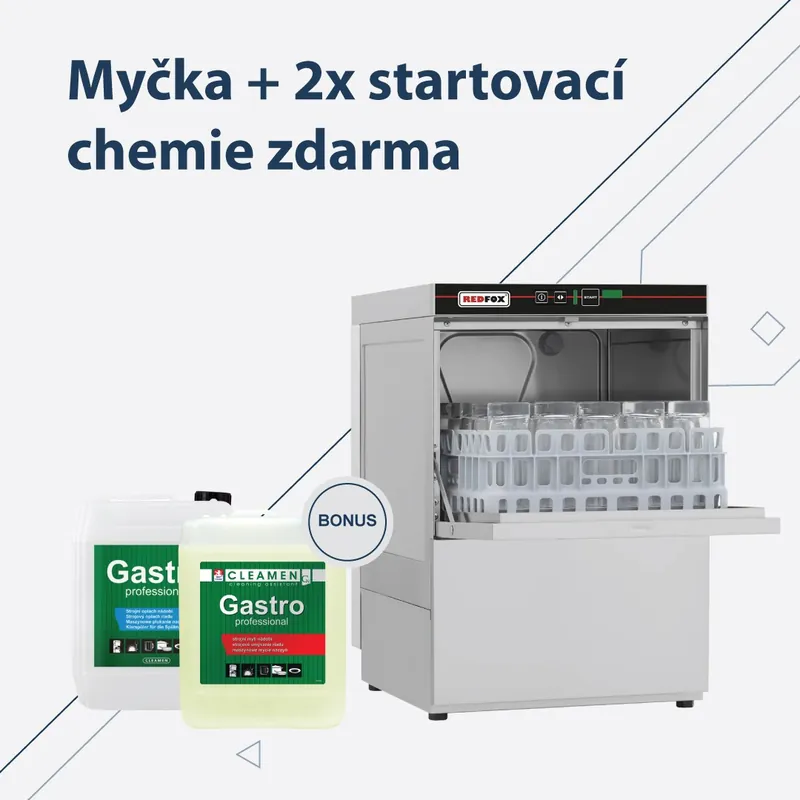 Časově Omezené Podstolová myčka QQI 37 P, jednoplášťová 35x35, 230V, s odpadovým čerpadlem