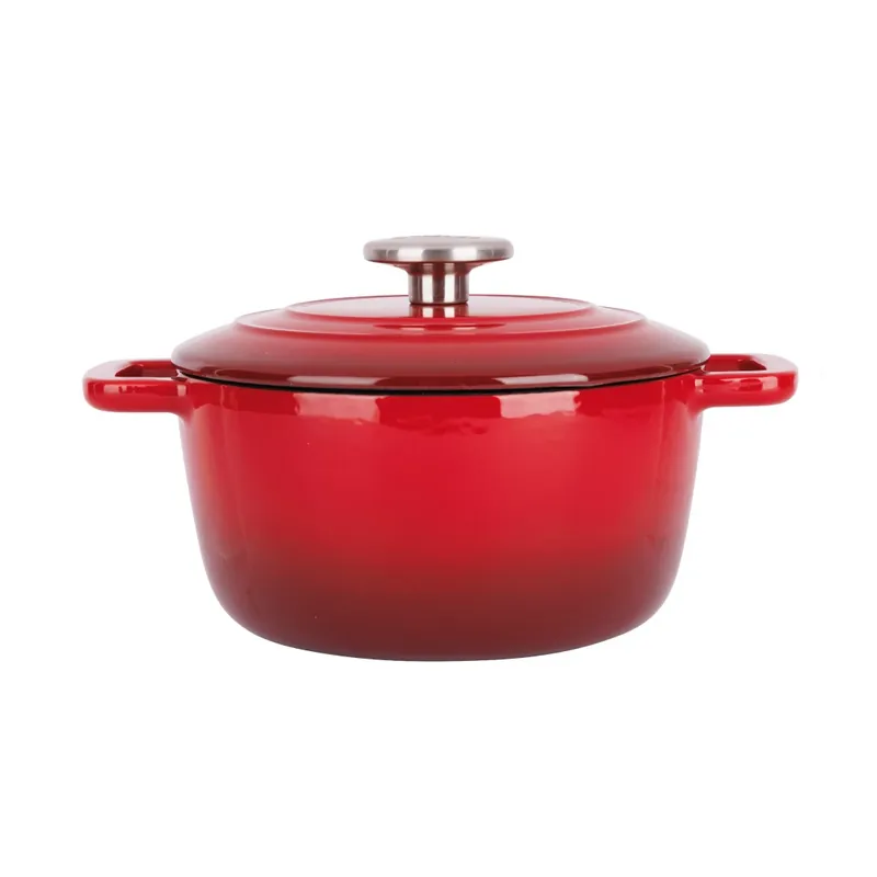Litinový hrnec s poklicí FONTESTIC traditional red, 20 cm x 10,5 cm, 2,7 l Akce