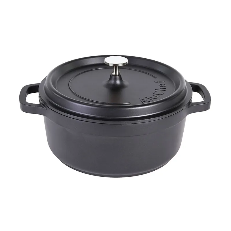 Hrnec s poklicí AluChef 24 cm / černý Autentický