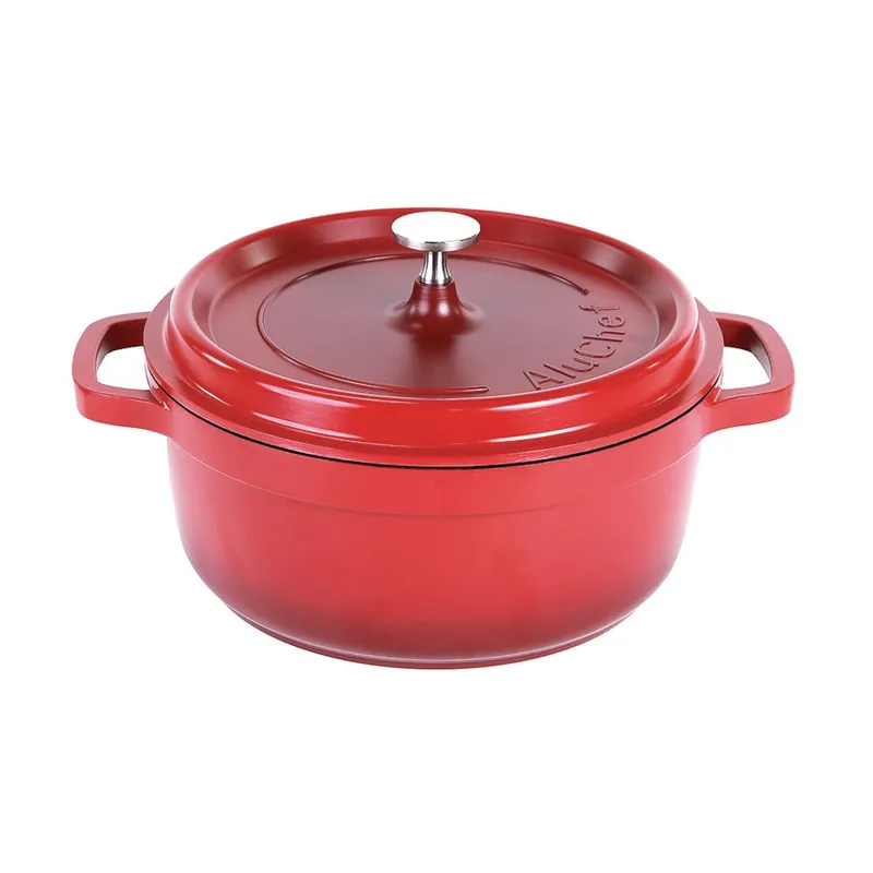 Hrnec s poklicí AluChef 24 cm / červený Omezená Nabídka