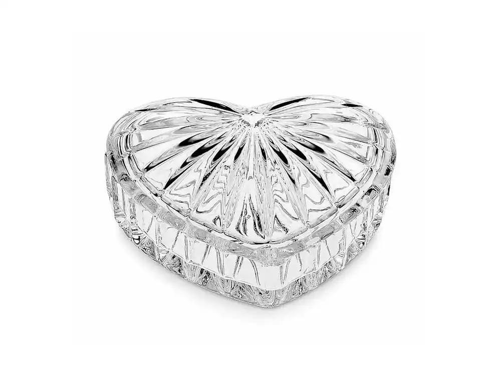 Poslední Šance Crystal Bohemia Skleněná dóza ve tvaru Srdce 110 mm
