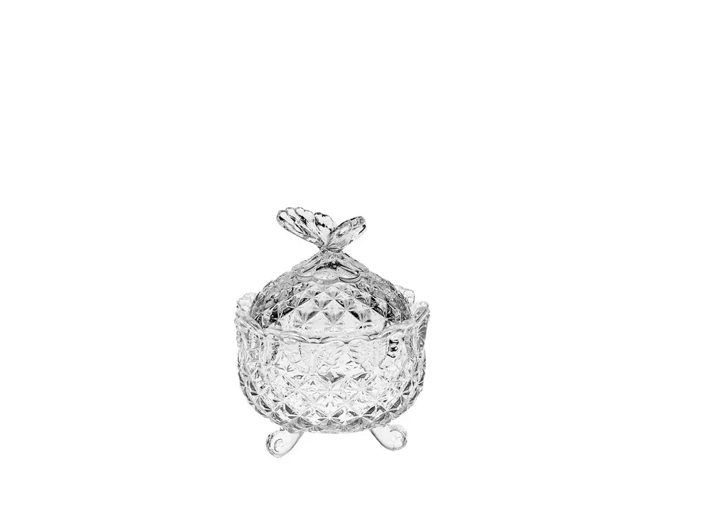 Crystal Bohemia Skleněná dóza Butterfly 135 mm Finální Výprodej