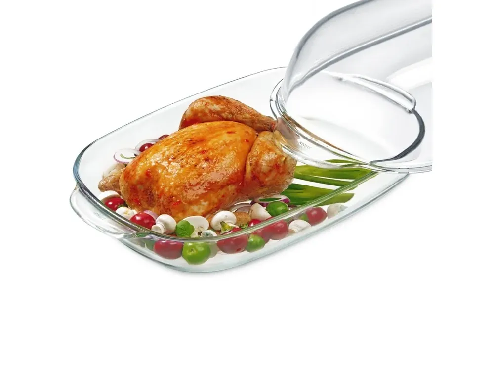 Super Cena Simax Skleněný pekáč Husa s víkem 8 l