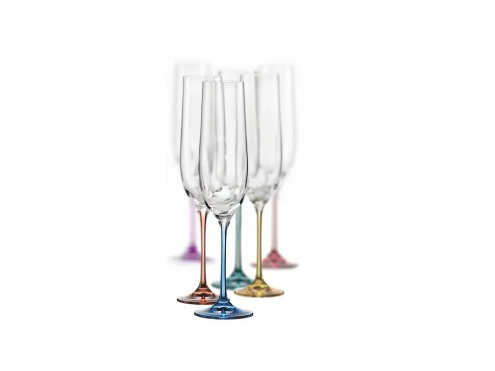 Crystalex Sklenice na sekt VIOLA Spectrum 190 ml, 6 ks Horká Nabídka