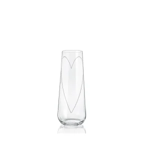 Crystalex Glass Heart sklenice na prosecco 250 ml 2 ks Finální Výprodej