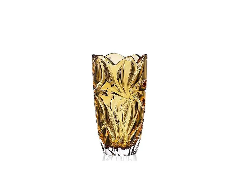 Cenová Bomba Aurum Crystal Váza Flora amber 280 mm