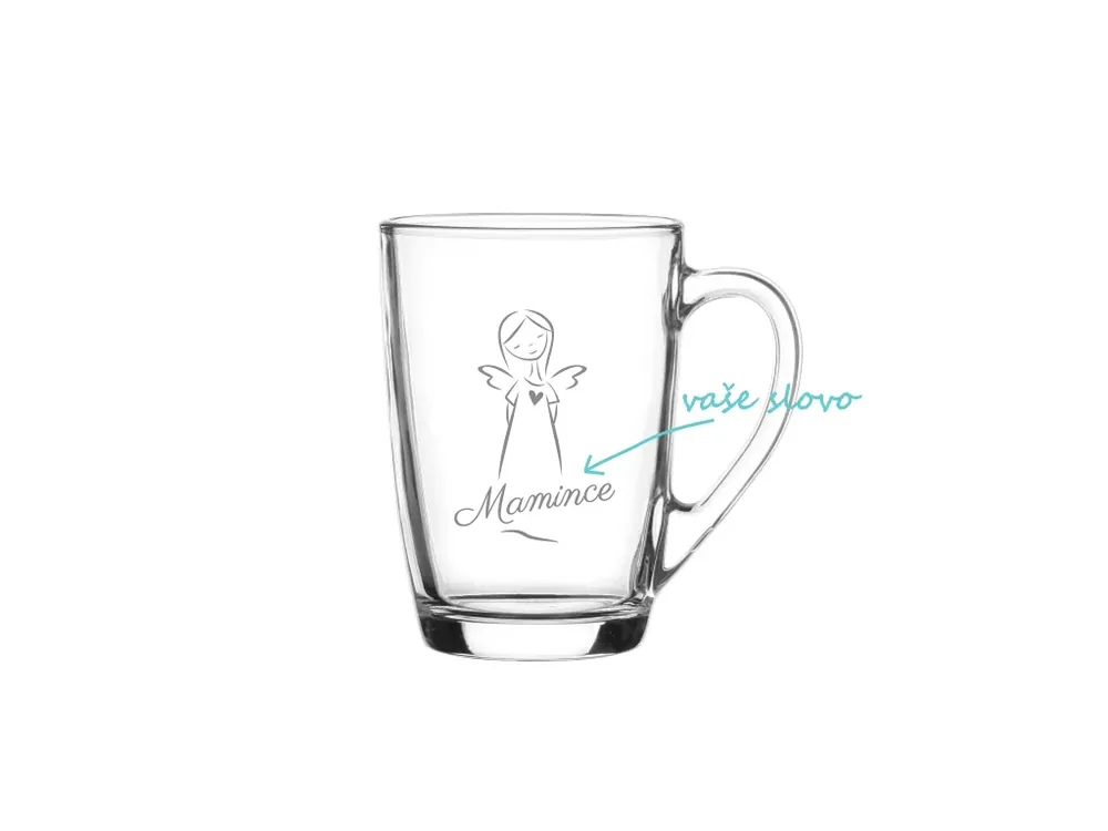 Speciální Cena Personalizovaný hrnek s věnováním a andělem 300 ml