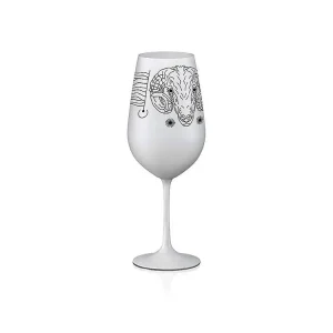 Bezpečná Platba Crystalex sklenice Zvěrokruhy Beran bílá 550 ml